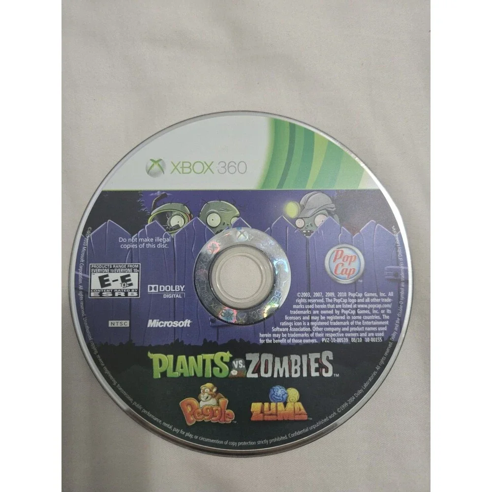 Plants Vs. Zombies Peggle Zuma (Xbox 360) - DISC ONLY 5887